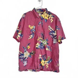 Tommy Bahama Men's Hawaiian Shirt Floral Print Short Sleeve XL